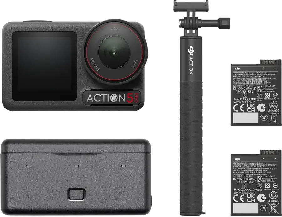 DJI - Osmo Action 5 Pro 4K Action Camera Adventure Bundle - Black - Image 2