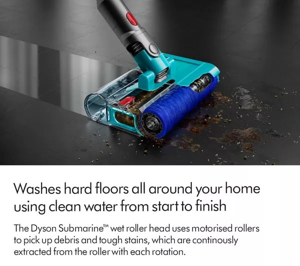 Dyson V15s Detect Submarine Wet and Dry Vacuum Cleaner, Multi Surface Total Clean, Pet Hair Removal, Yellow/Nickel, Brand New - Image 5