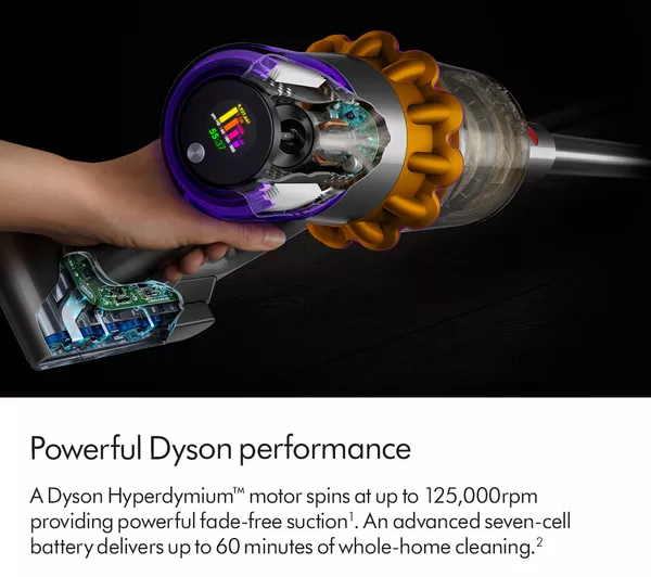 Dyson V15s Detect Submarine Wet and Dry Vacuum Cleaner, Multi Surface Total Clean, Pet Hair Removal, Yellow/Nickel, Brand New - Image 7