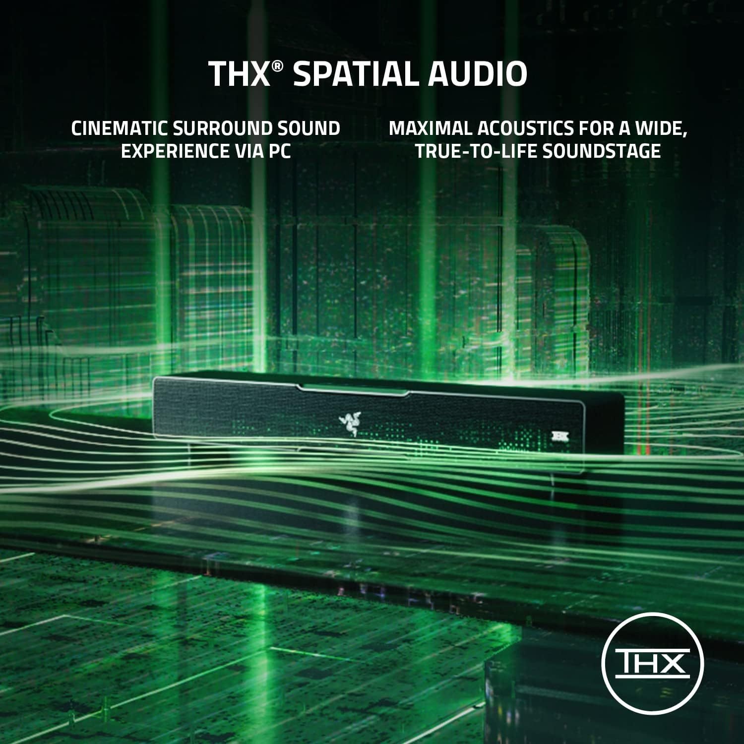 Razer Leviathan V2: Multi-Driver PC Gaming Soundbar with Subwoofer - THX Spatial Audio - Compact Design - Chroma RGB - Bluetooth 5.2 - for Desktop/Laptop, Smartphones, Tablets & Nintendo Switch - Image 3