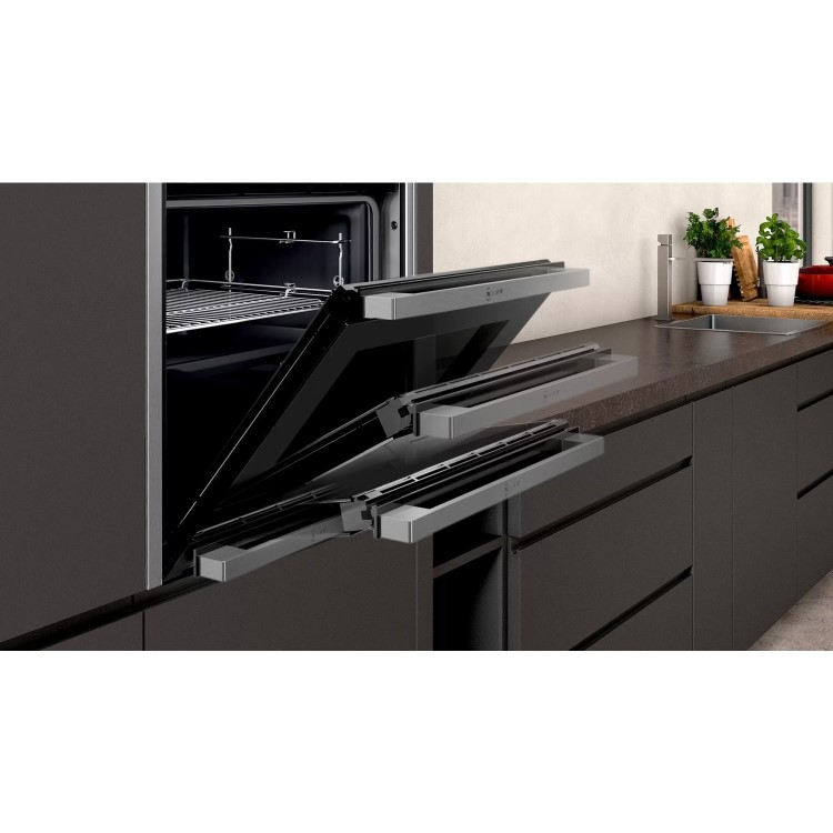 NEFF B57CR23N0B N70 Slide&Hide® Pyrolytic Single Oven – 71L, Brand New - Image 4