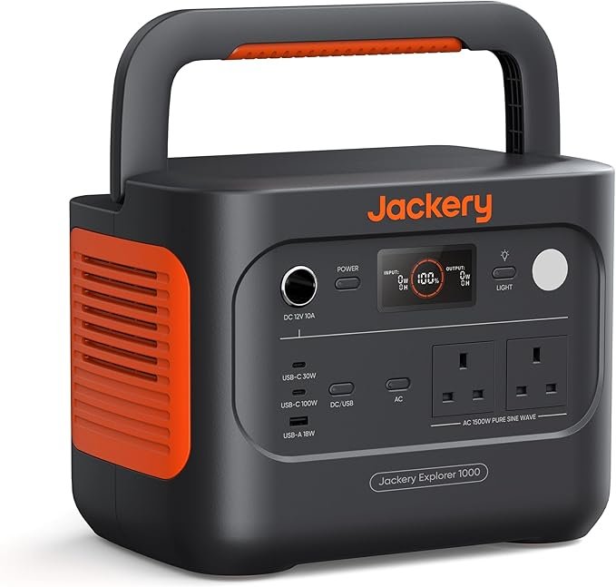 Jackery Explorer 1000 v2 Portable Power Station(2024 New),1070Wh LiFePO4 Battery,1500W AC/100W USB-C Output, 1 Hr Fast Charge, Solar Generator for Outdoor Camping,Off-grid Living,RV,Emergency - Image 6