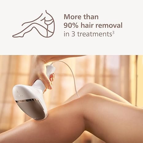 Philips Lumea 9000 Series IPL Hair Removal Device, Permanent Laser Hair Reduction for Women & Men, Easy & Comfortable Use at Home, SenseIQ, 4 Attachments for Body, Face, Bikini & Underarms, BRI984/03 - Image 3