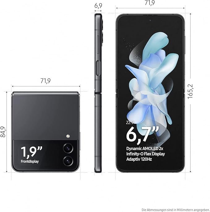 Samsung Galaxy Z Flip4, Android Smartphone Uncontracted, 6.7 inch Dynamic AMOLED Display, 128GB/8GB RAM, Graphite - Image 5